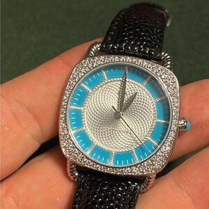 Judith Ripka Silver and Turquoise Smartwatch